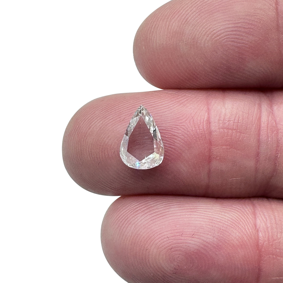 2.00ct | F/SI1 Pear Shape Rose Cut Diamond (IGI) - Modern Rustic Diamond