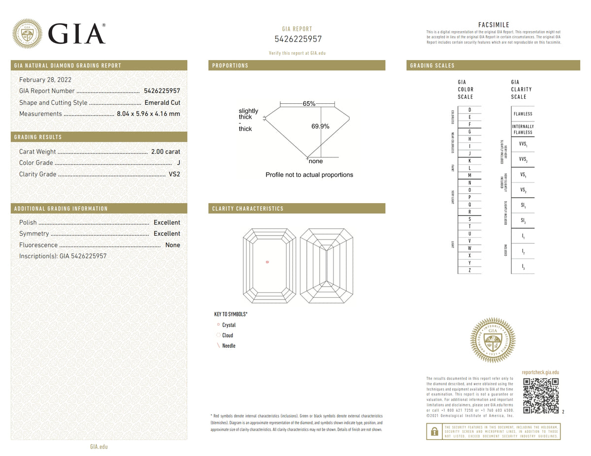 2.00ct | J/VS2 Emerald Shape Brilliant Cut Diamond (GIA) - Modern Rustic Diamond