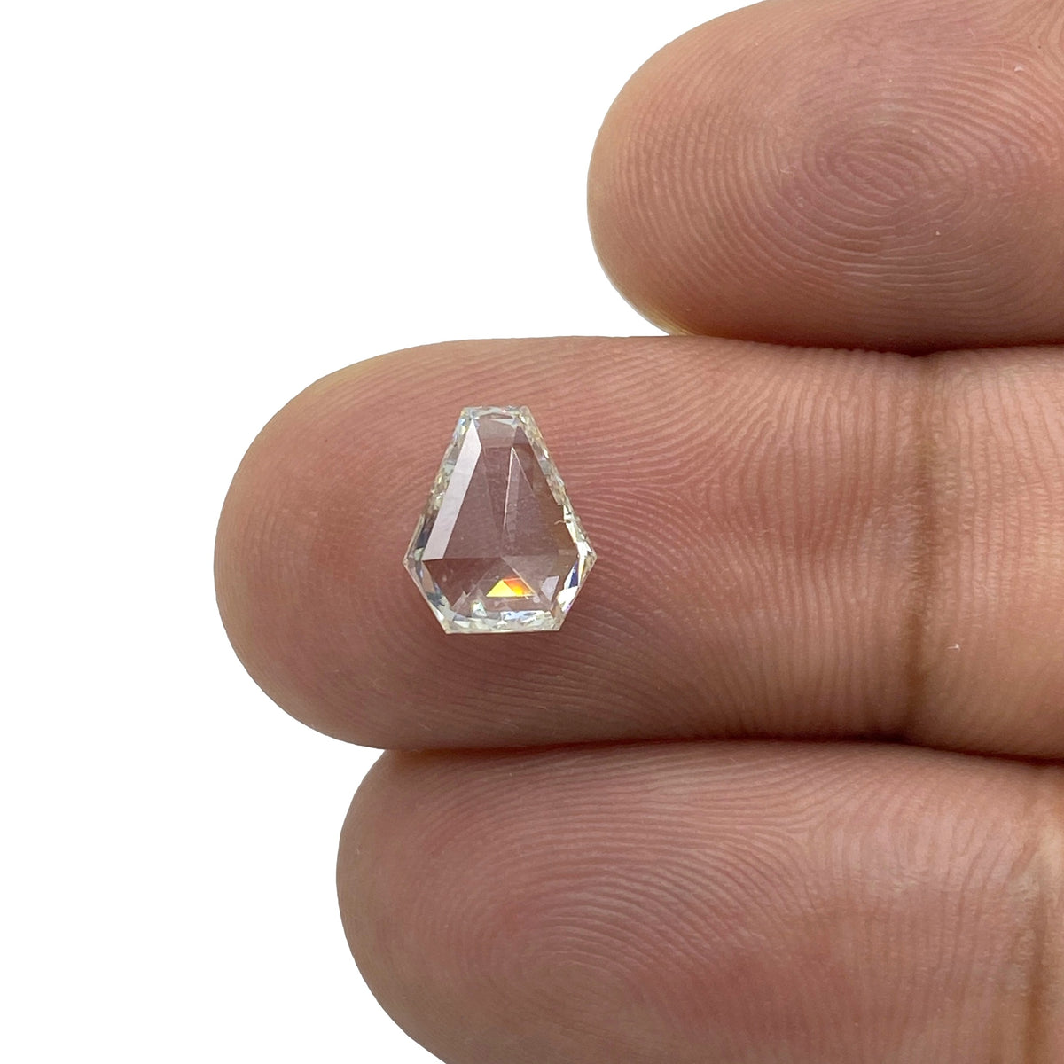 1.03ct | G-H/VS Shield Shape Rose Cut Diamond - Modern Rustic Diamond