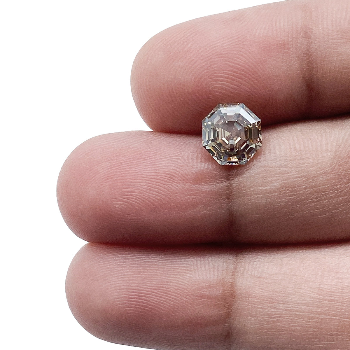 2.01ct | Champagne VS Octagonal Shape Step Cut Diamond - Modern Rustic Diamond