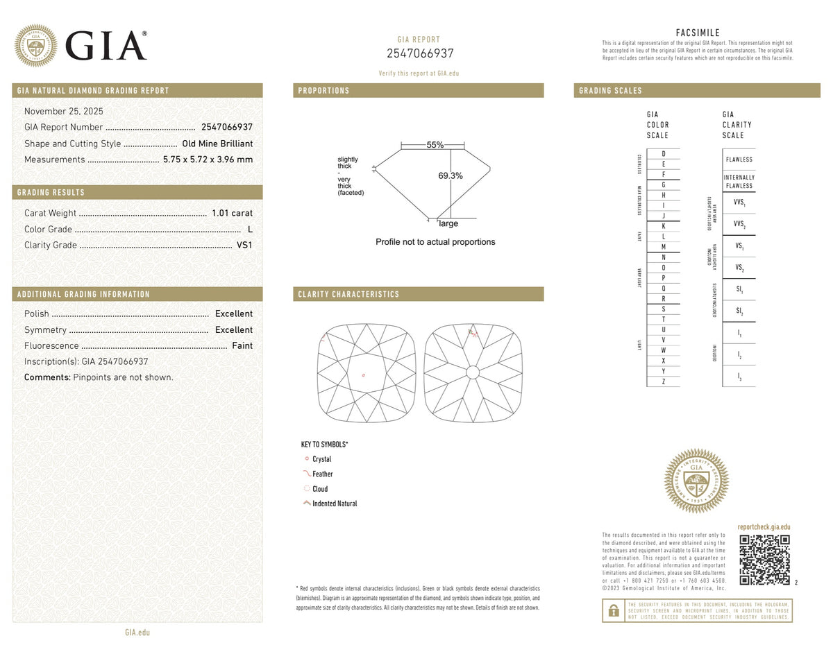 2.01cttw | L VS1-VVS2 Cushion Shape Old Mine Cut Diamond Matched Pair (GIA) - Modern Rustic Diamond