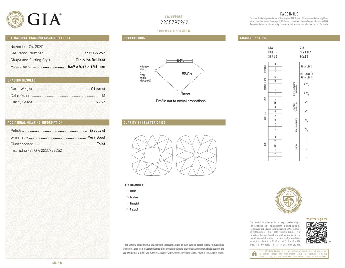 2.01cttw | M VVS2 Cushion Shape Old Mine Cut Diamond Matched Pair (GIA) - Modern Rustic Diamond