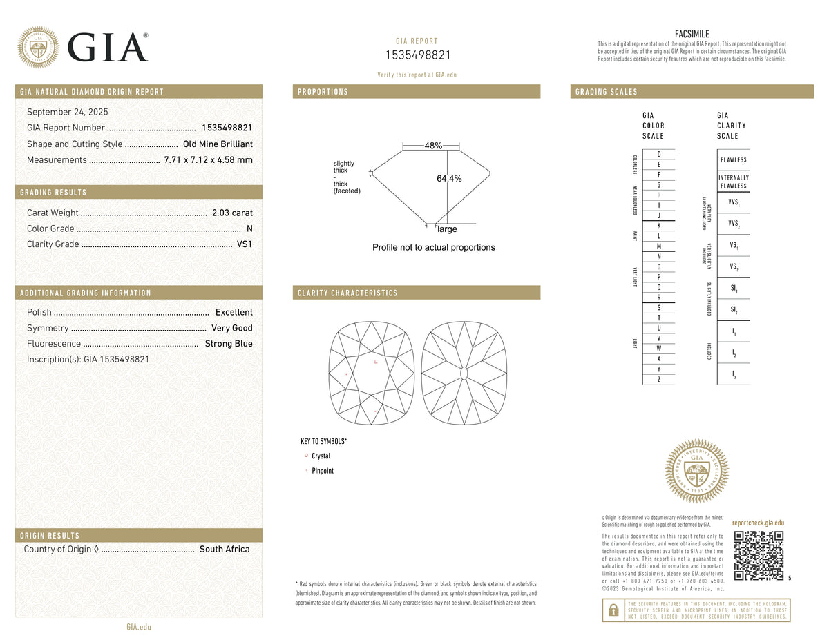 2.03ct | N/VS1 Cushion Shape Old Mine Cut Diamond (GIA) - Modern Rustic Diamond