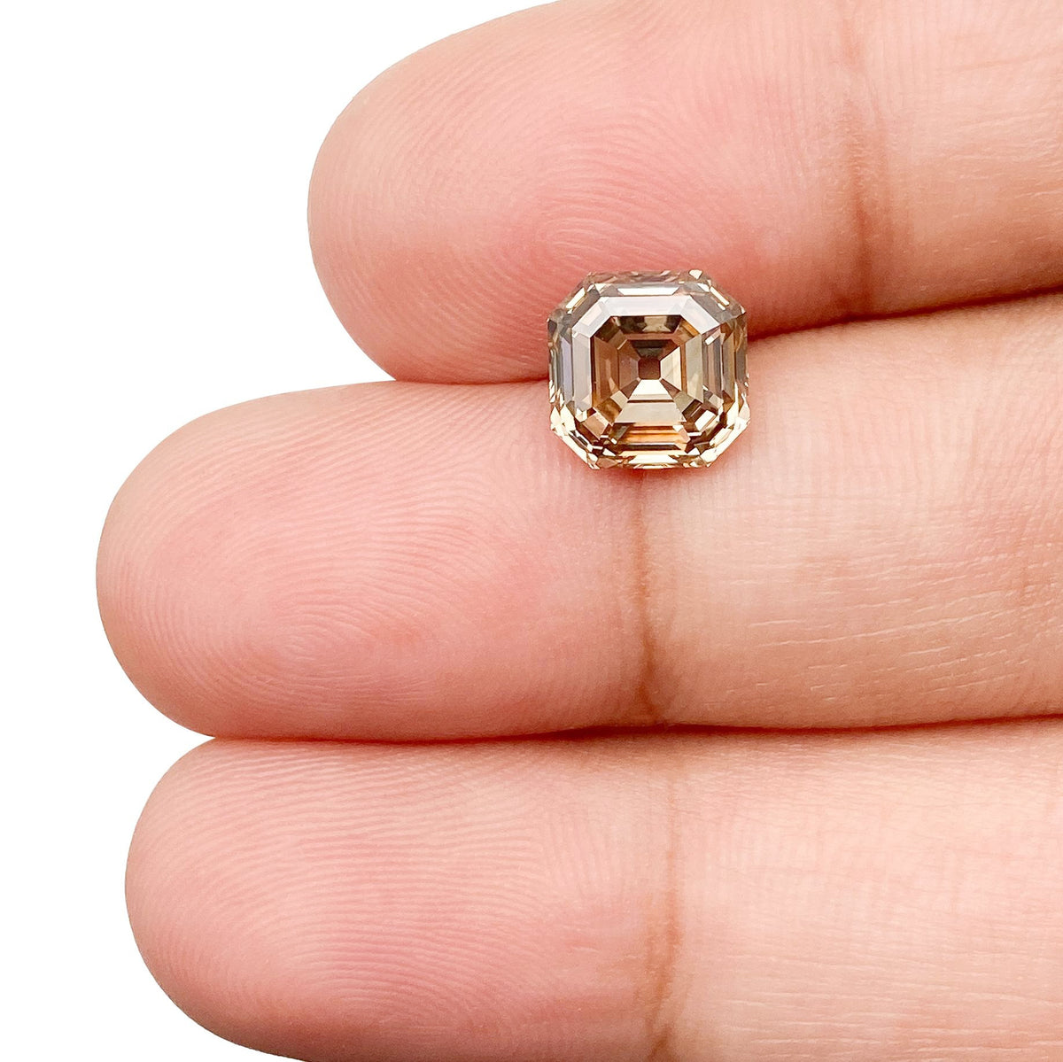 2.09ct | Cognac VS2 Asscher Shape Step Cut Diamond (GIA) - Modern Rustic Diamond