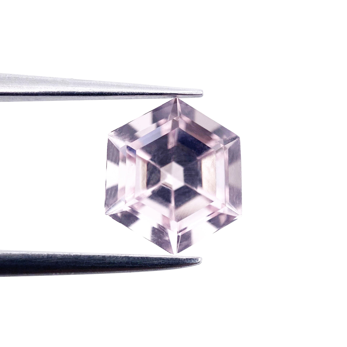 2.04ct |  Hexagon Shape  Morganite - Modern Rustic Diamond