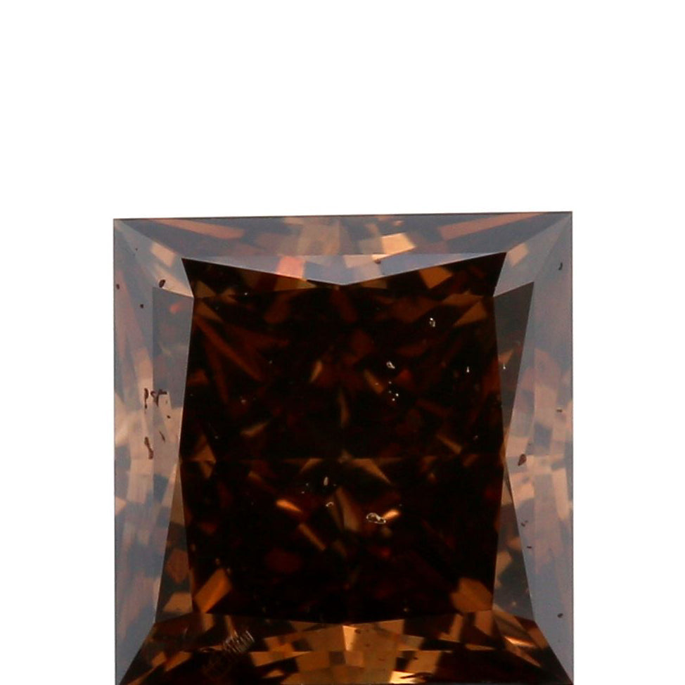 2.06ct | Cognac VS-SI Princess Shape Brilliant Cut Diamond - Modern Rustic Diamond