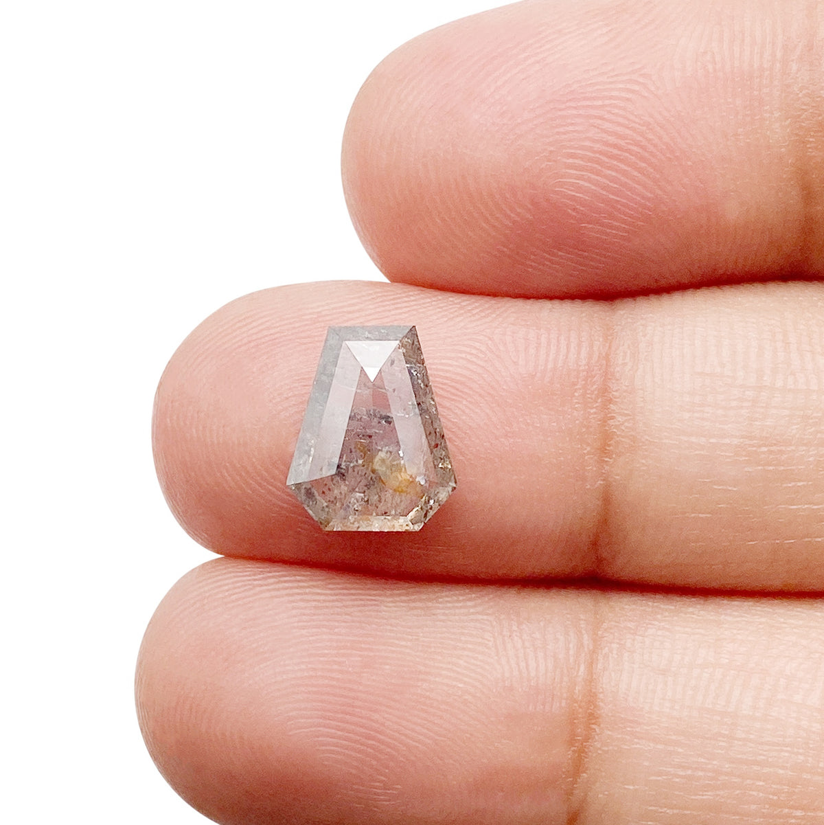 2.06ct | Rustic  Shield Shape Rose Cut Diamond - Modern Rustic Diamond