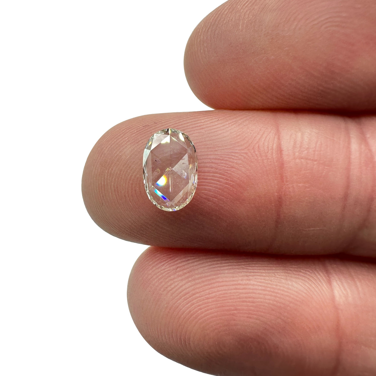 0.63ct | G-H/VS Oval Shape Rose Cut Diamond - Modern Rustic Diamond