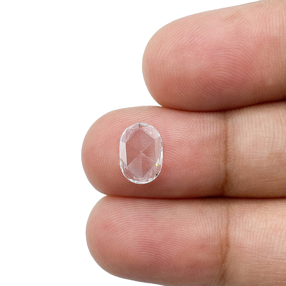 0.57ct | G-H/VS Oval Shape Rose Cut Diamond - Modern Rustic Diamond