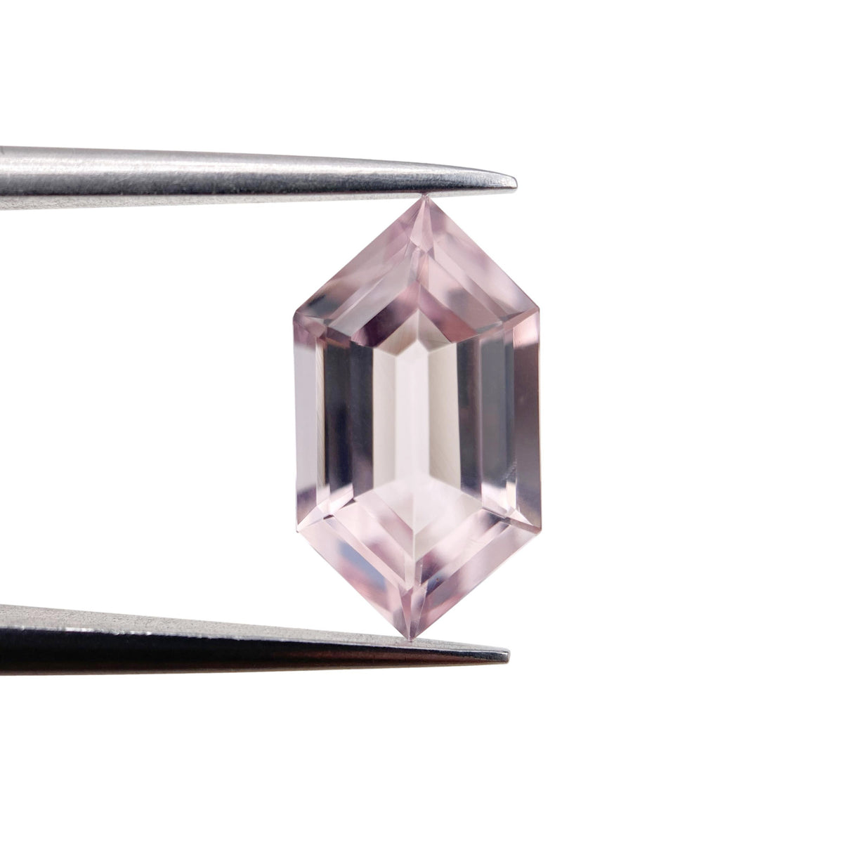 2.10ct |  Hexagon Shape Step Cut Morganite - Modern Rustic Diamond