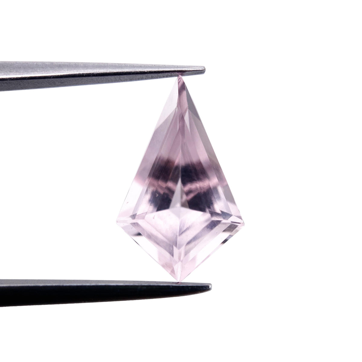 2.10ct |  Kite Shape Step Cut Morganite - Modern Rustic Diamond