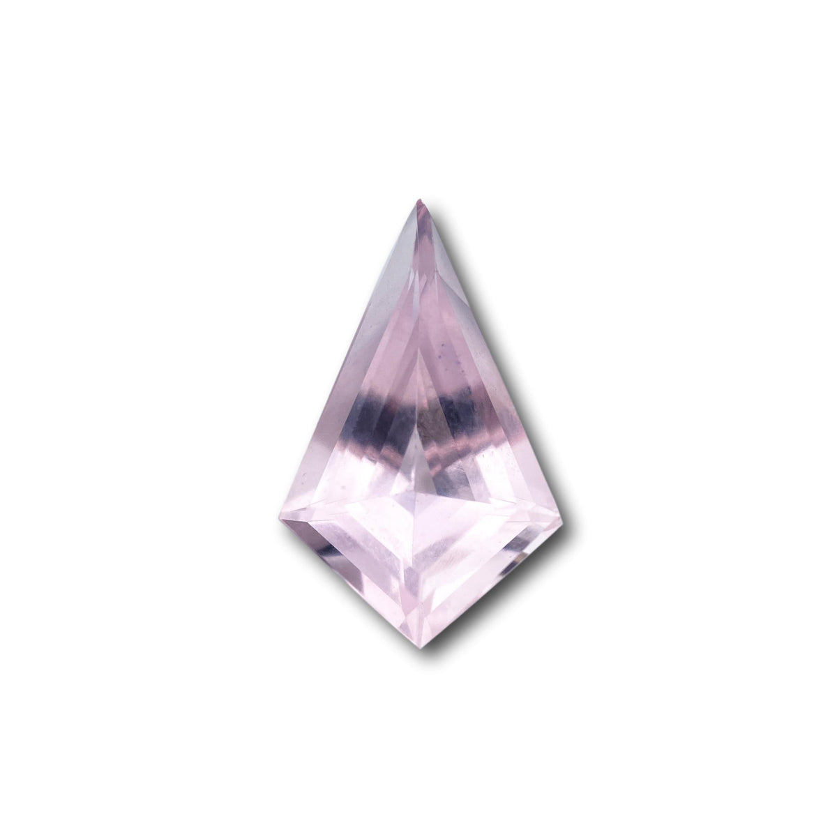 2.10ct |  Kite Shape Step Cut Morganite - Modern Rustic Diamond