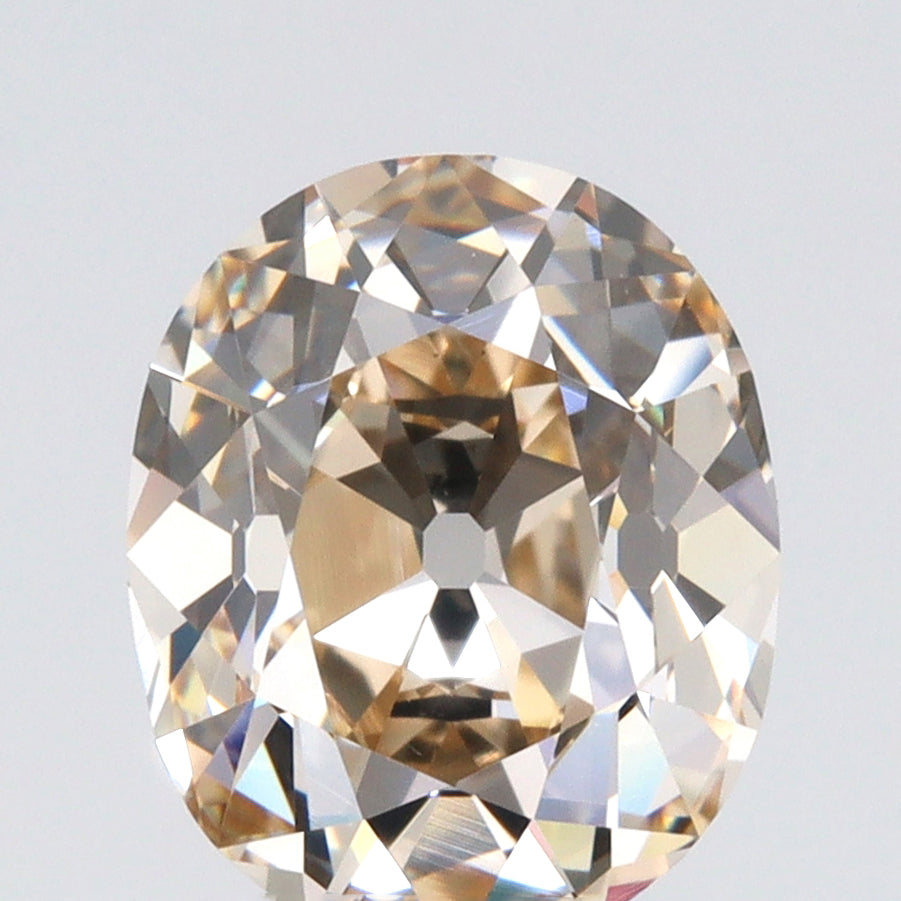 2.10ct | S-T/VS1 Oval Shape Old Mine Cut Diamond (GIA) - Modern Rustic Diamond