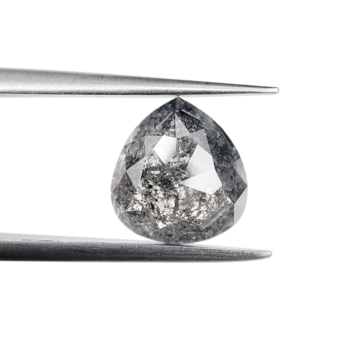 2.10ct | Rustic Pear Shape Rose Cut Diamond - Modern Rustic Diamond
