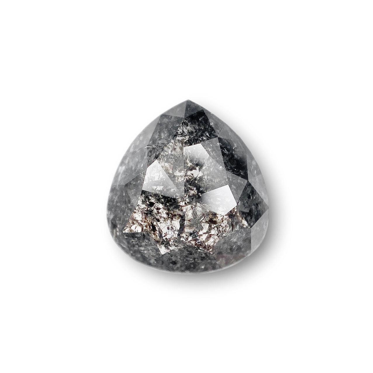 2.10ct | Rustic Pear Shape Rose Cut Diamond - Modern Rustic Diamond