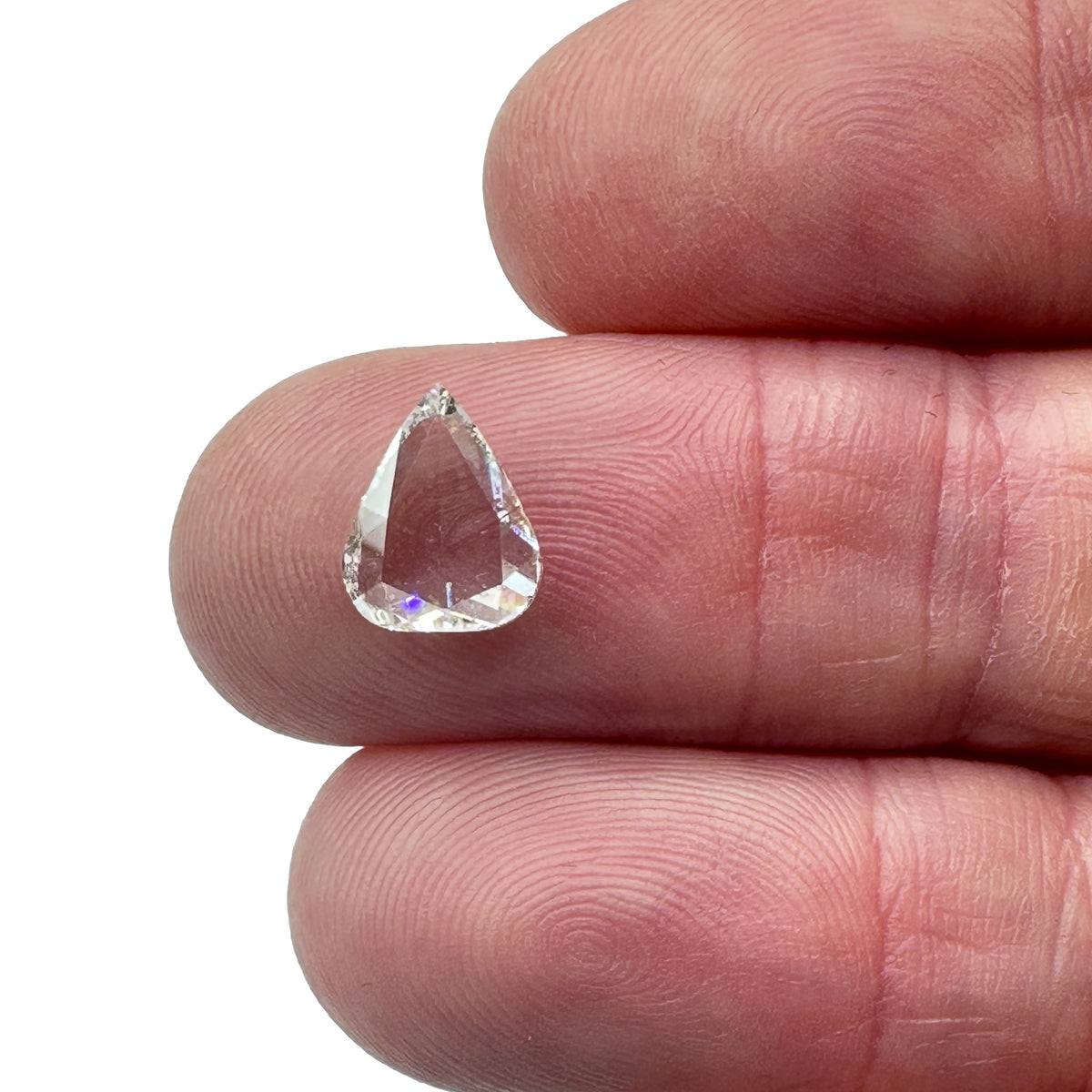 1.79ct | J/SI1 Pear Shape Rose Cut Diamond (GIA) - Modern Rustic Diamond