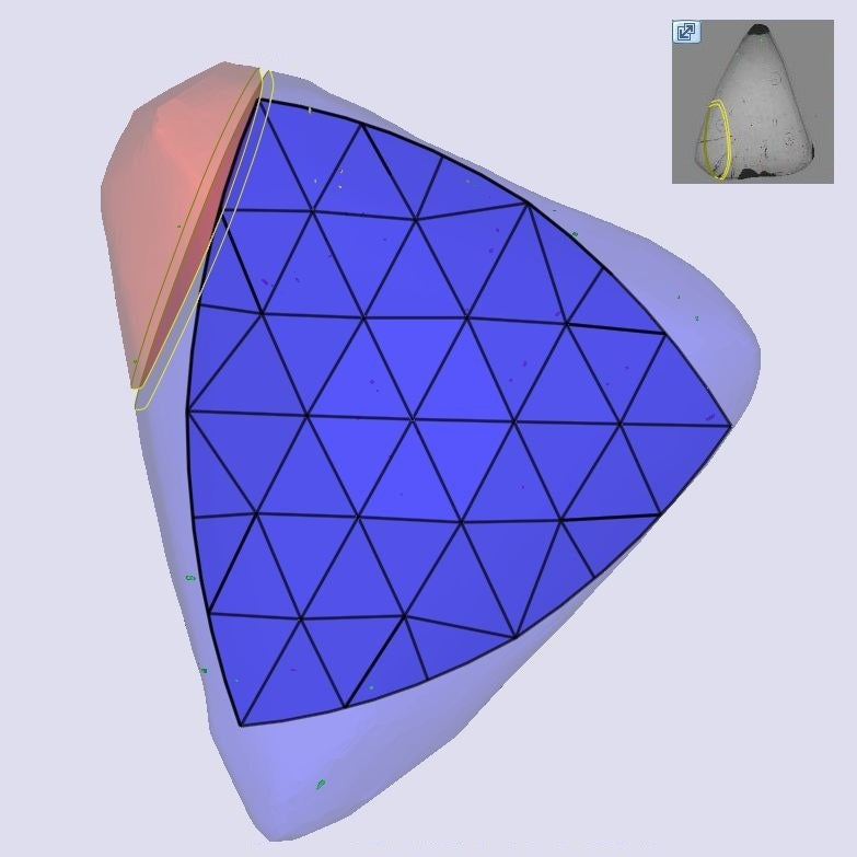 2.12ct | Light Color SI Trilliant Shape Rose Cut Diamond - Modern Rustic Diamond
