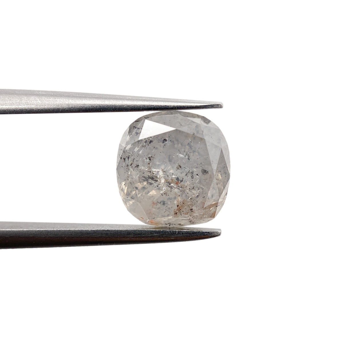 2.12ct | Salt & Pepper Cushion Shape Brilliant Cut Diamond - Modern Rustic Diamond