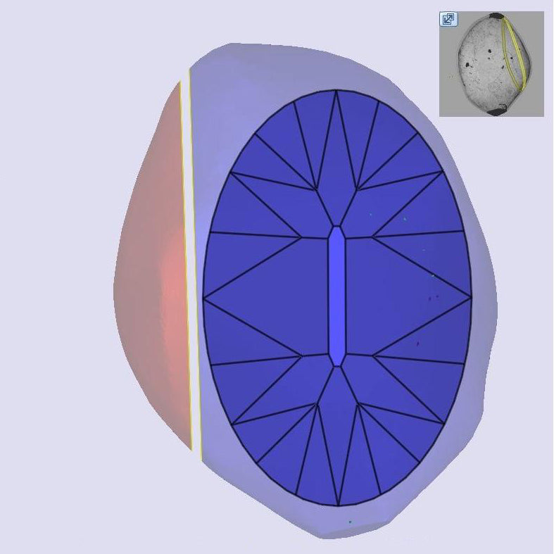 2.12ct | Y-Z/SI1 Oval Shape Vintage Old Mine Cut Diamond (GIA) - Modern Rustic Diamond