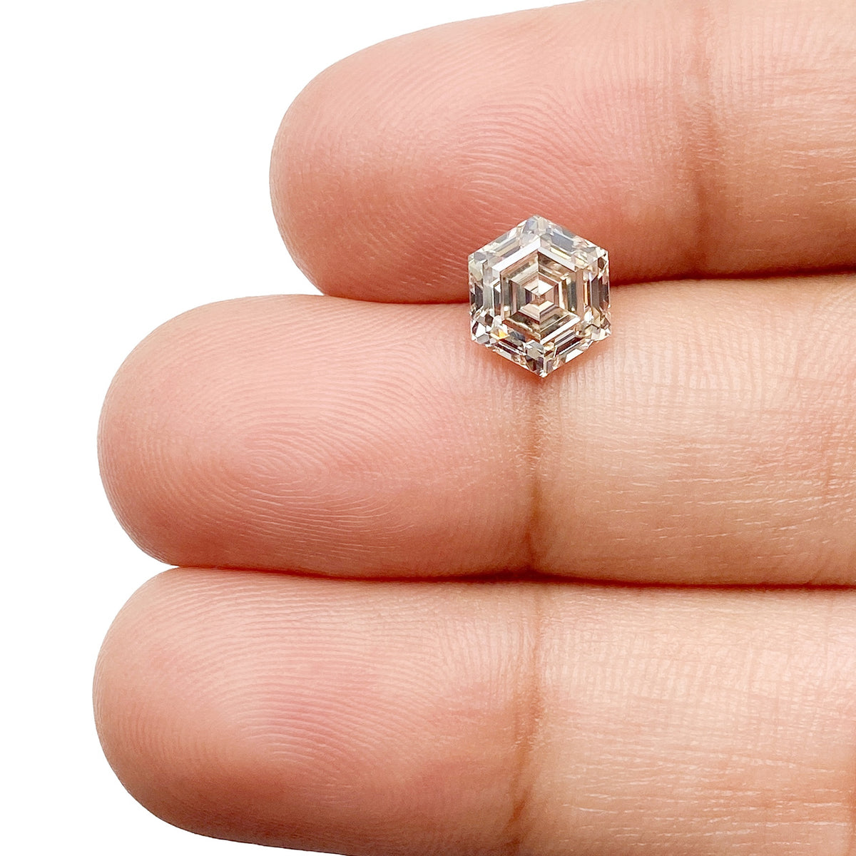 1.67ct | O-P/SI1 Hexagon Shape Step Cut Diamond (GIA) - Modern Rustic Diamond