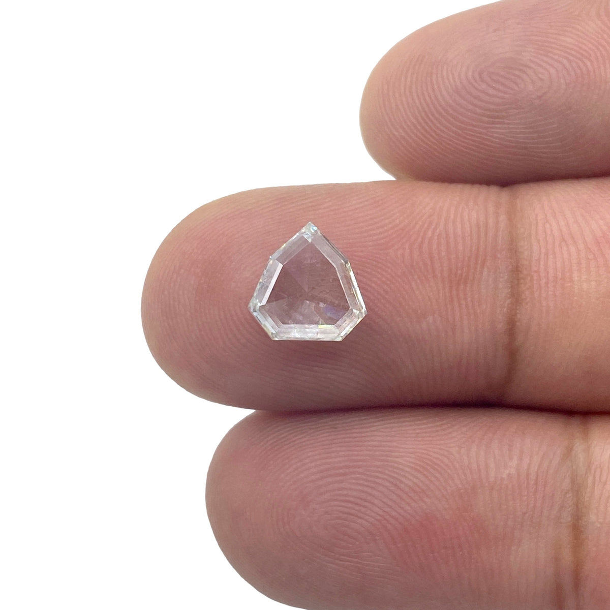 1.42ct | F-G/SI Shield Shape Rose Cut Diamond - Modern Rustic Diamond