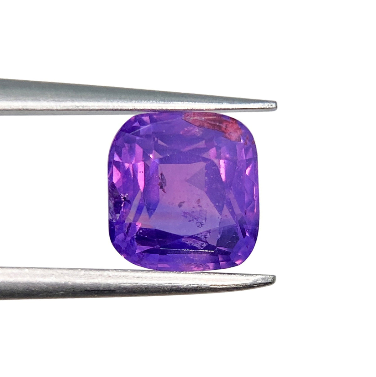 2.15ct | Brilliant Cut Cushion Shape Purple Silky Sapphire-Modern Rustic Diamond