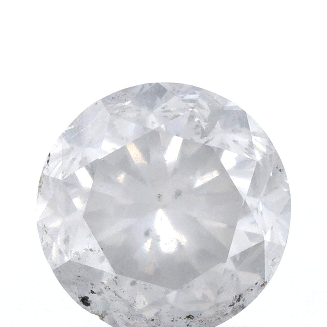 2.18ct | Salt & Pepper Round Shape Brilliant Cut Diamond - Modern Rustic Diamond