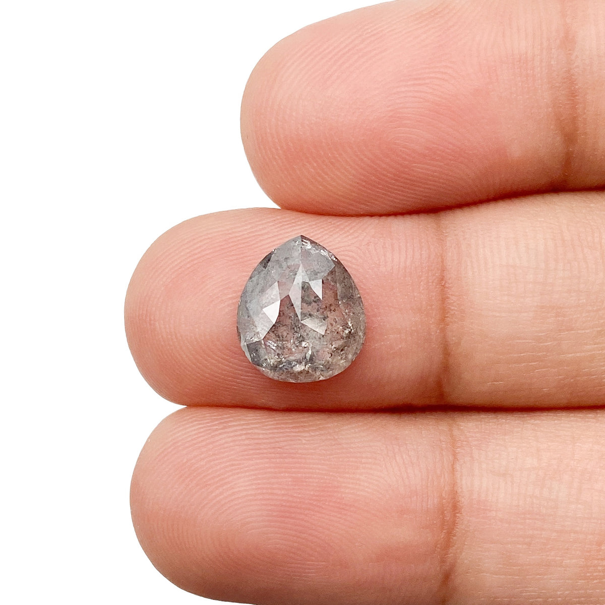 2.19ct | Rustic Pear Shape Rose Cut Diamond - Modern Rustic Diamond