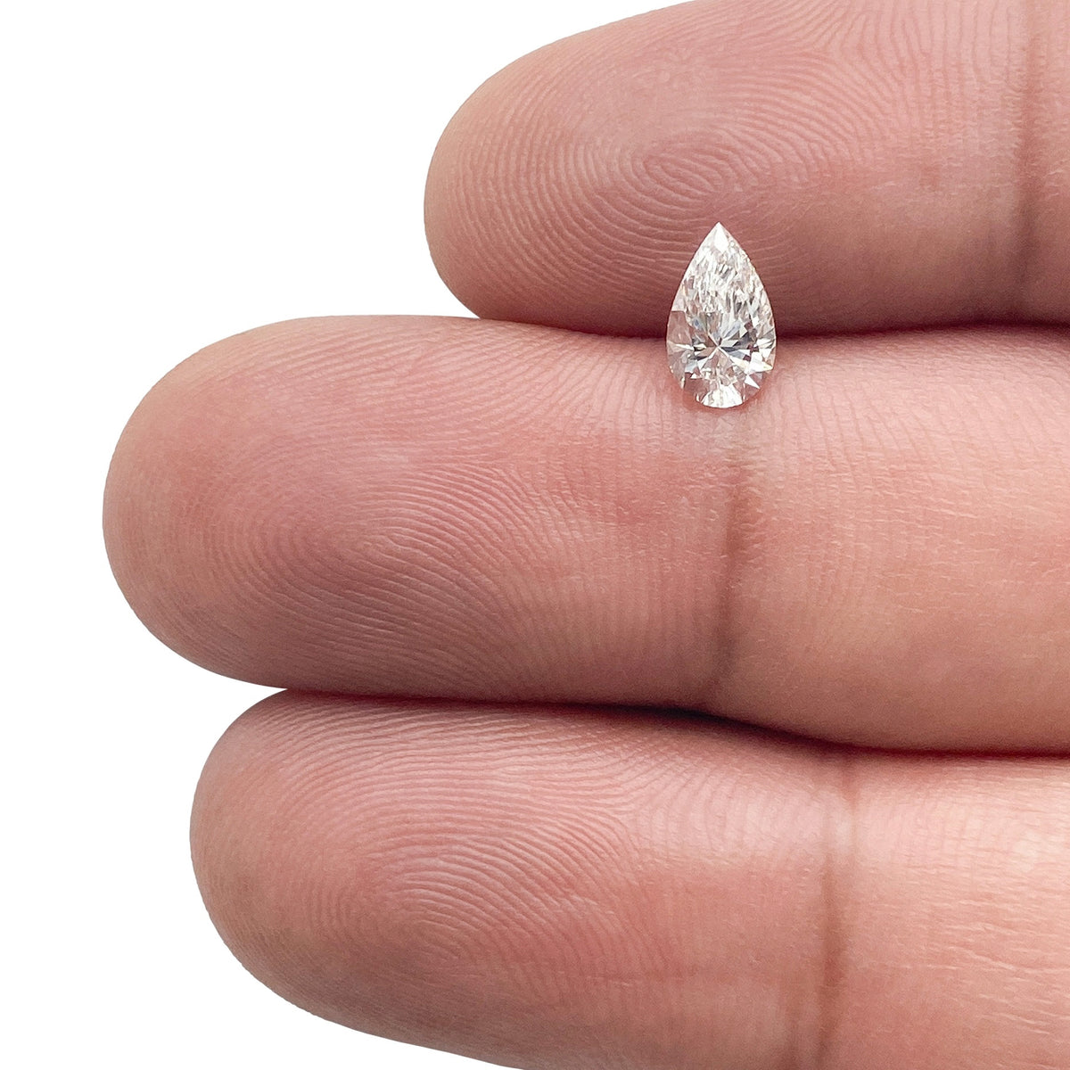 0.52ct | J-K/VVS Pear Shape Brilliant Cut Diamond - Modern Rustic Diamond