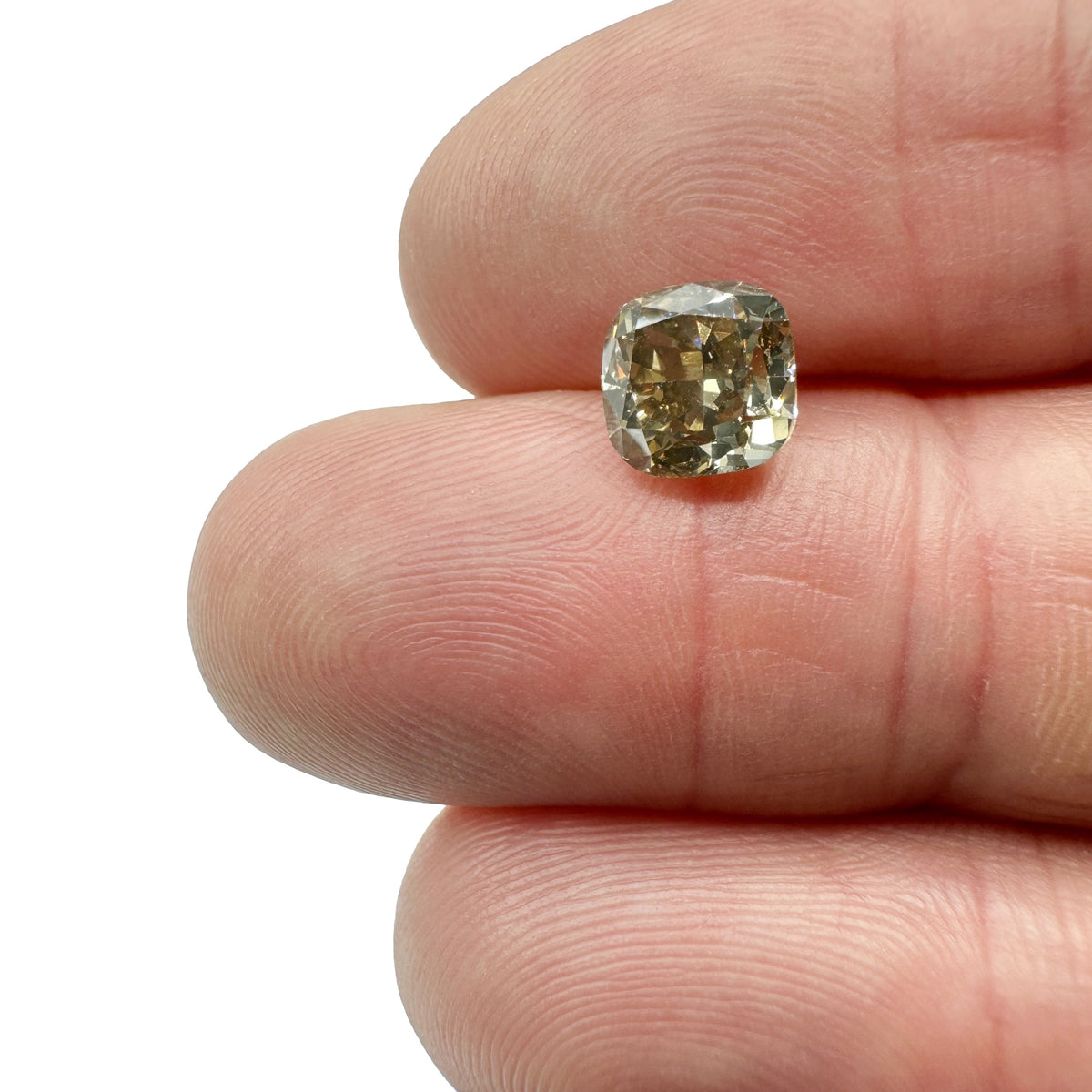 2.21ct | Champagne VS Cushion Shape Brilliant Cut Diamond - Modern Rustic Diamond