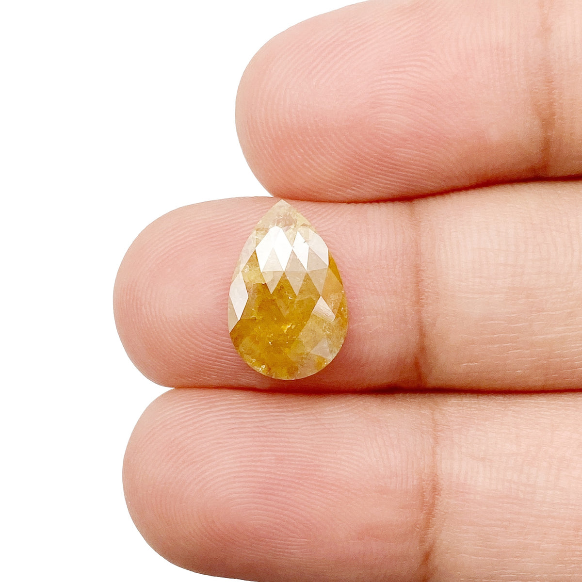2.22ct | Rustic  Pear Shape Rose Cut Diamond - Modern Rustic Diamond