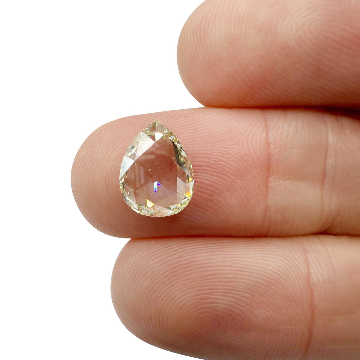 2.22ct | W-X/VS1 Pear Shape Rose Cut Diamond (GIA) - Modern Rustic Diamond