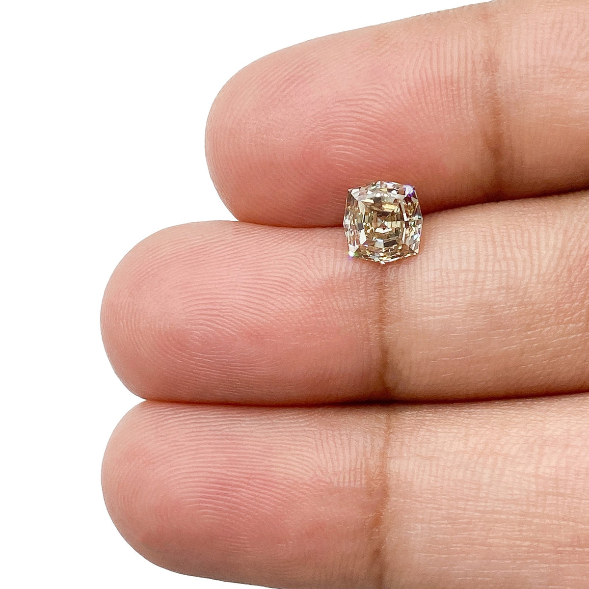 1.01ct | Champagne VS2 Cushion Shape Step Cut Diamond (GIA) - Modern Rustic Diamond