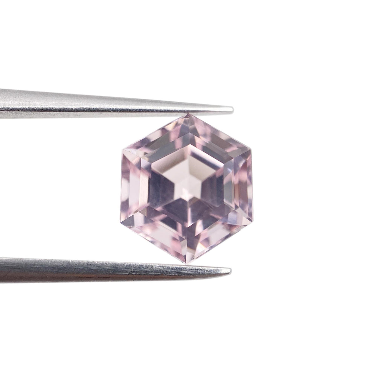 2.24ct |  Hexagon Shape Step Cut Morganite - Modern Rustic Diamond