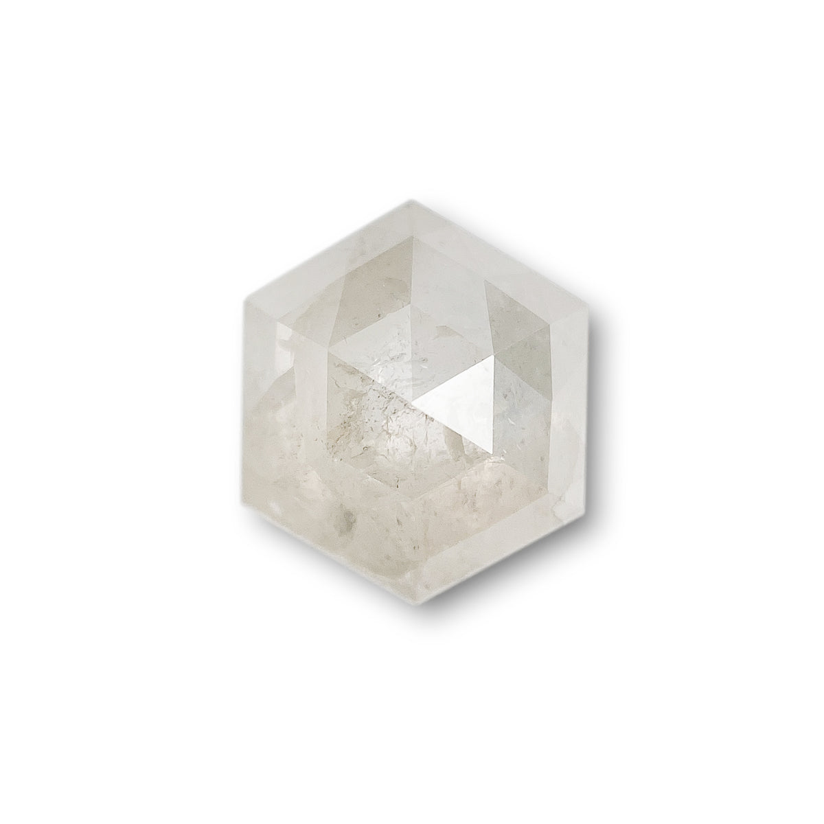 2.25ct | Rustic  Hexagon Shape Rose Cut Diamond - Modern Rustic Diamond