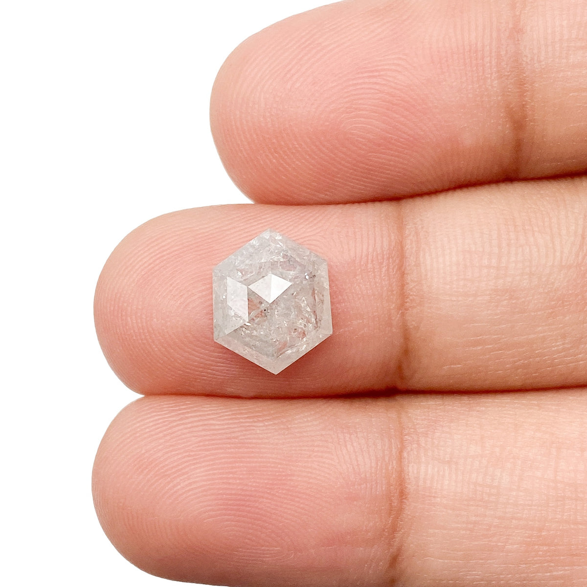 2.27ct | Rustic Hexagon Shape Rose Cut Diamond - Modern Rustic Diamond