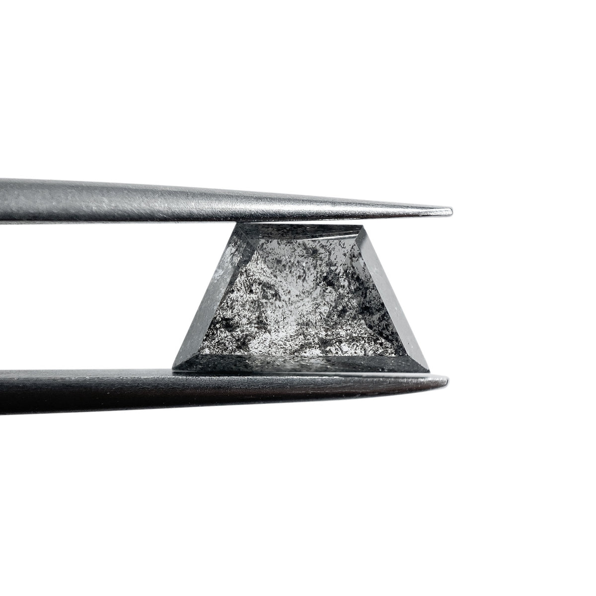 2.28ct | Salt & Pepper Trapezoid Shape Rose Cut Diamond - Modern Rustic Diamond