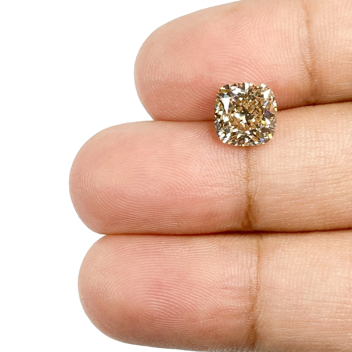 2.29ct | Champagne VVS Cushion Shape Brilliant Cut Diamond - Modern Rustic Diamond