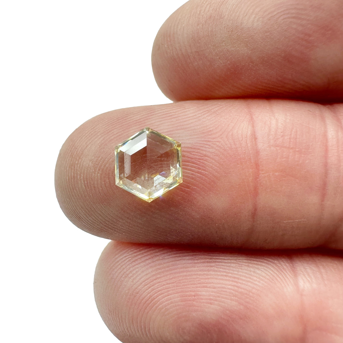 1.27ct | Fancy Light Yellow VS2 Hexagon Shape Step Cut Diamond (GIA) - Modern Rustic Diamond