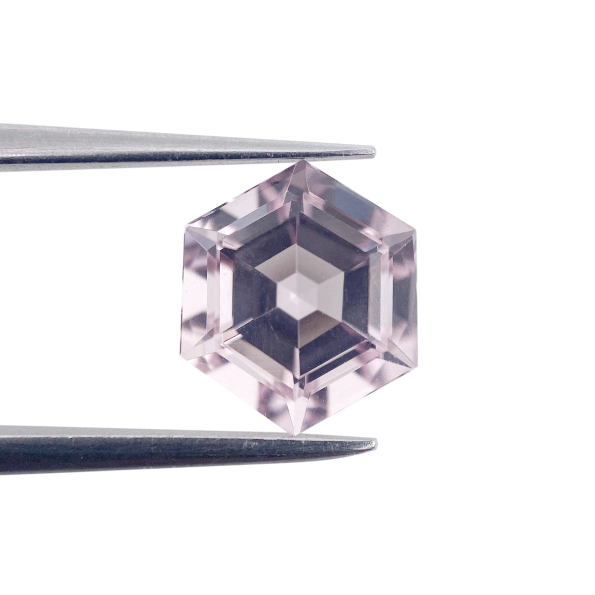 2.30ct |  Hexagon Shape Step Cut Morganite - Modern Rustic Diamond