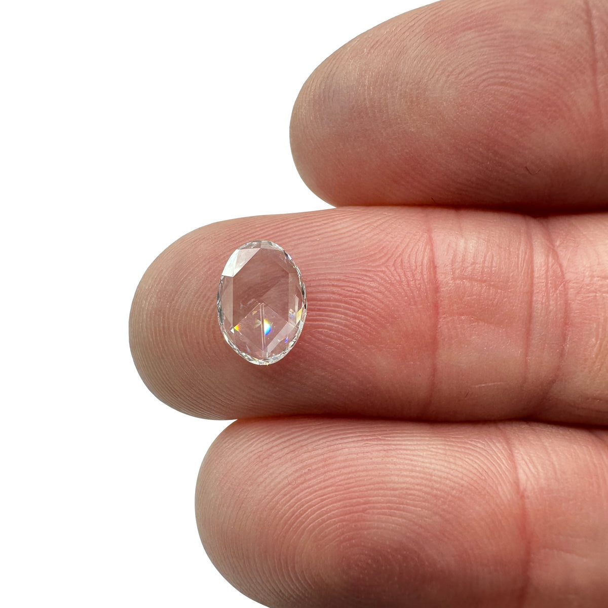 0.61ct | D/VVS Oval Shape Rose Cut Diamond - Modern Rustic Diamond