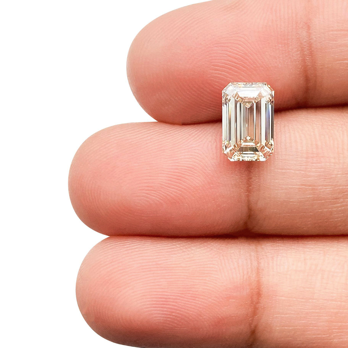 2.01ct | Champagne VS2 Emerald Shape Step Cut Diamond (GIA) - Modern Rustic Diamond