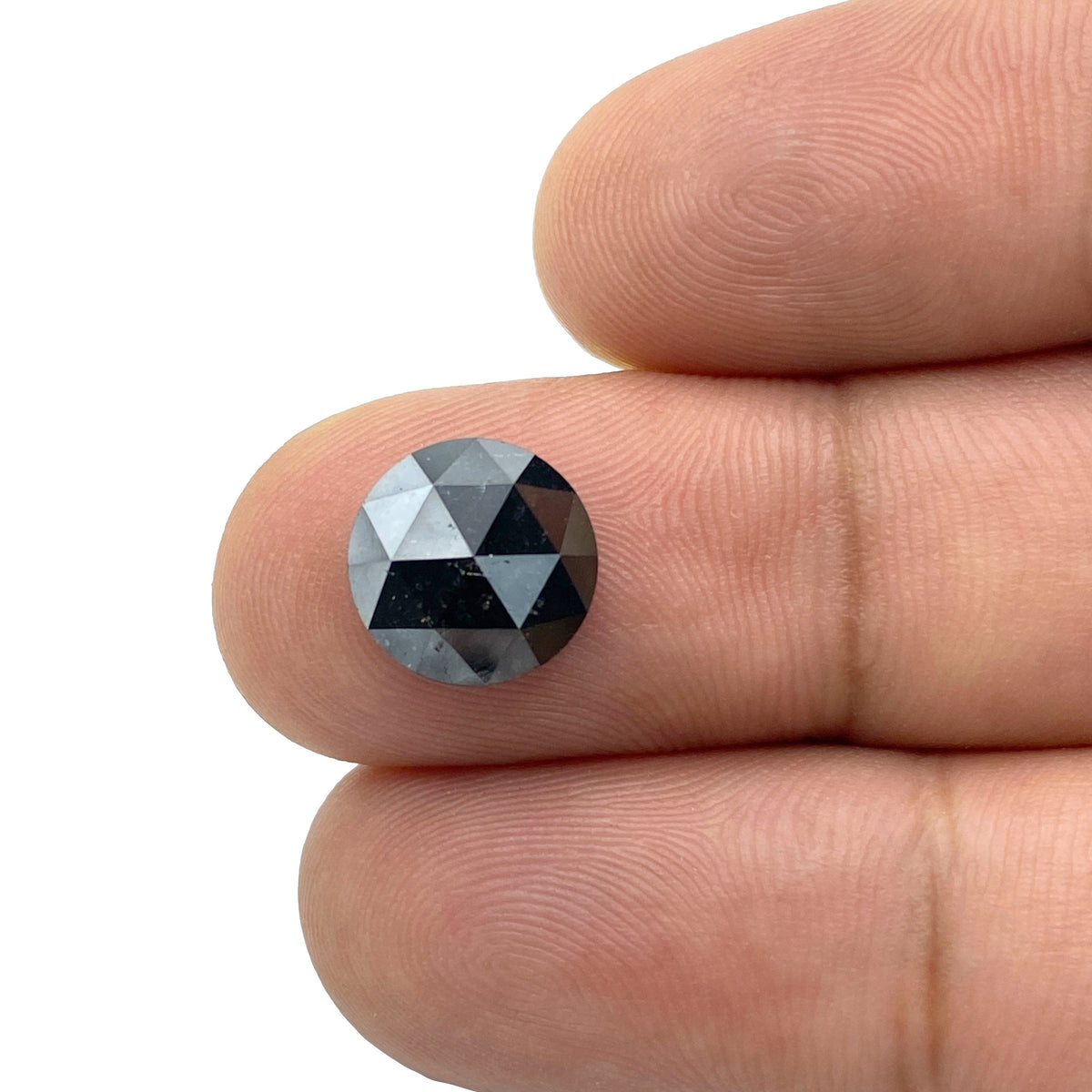 2.35ct | Black/ Round Shape Rose Cut Diamond-Modern Rustic Diamond