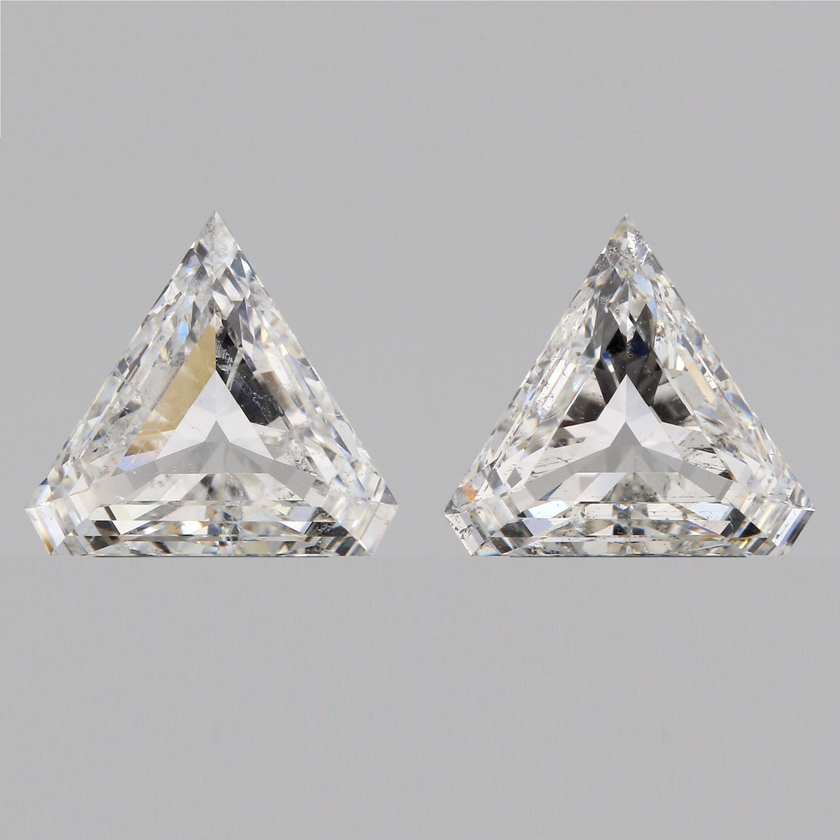 2.35cttw | G SI2 Shield Shape Step Cut Diamond Matched Pair - Modern Rustic Diamond