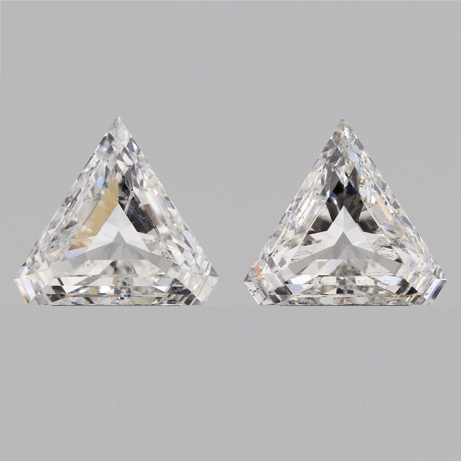 2.35cttw | G SI2 Shield Shape Step Cut Diamond Matched Pair - Modern Rustic Diamond