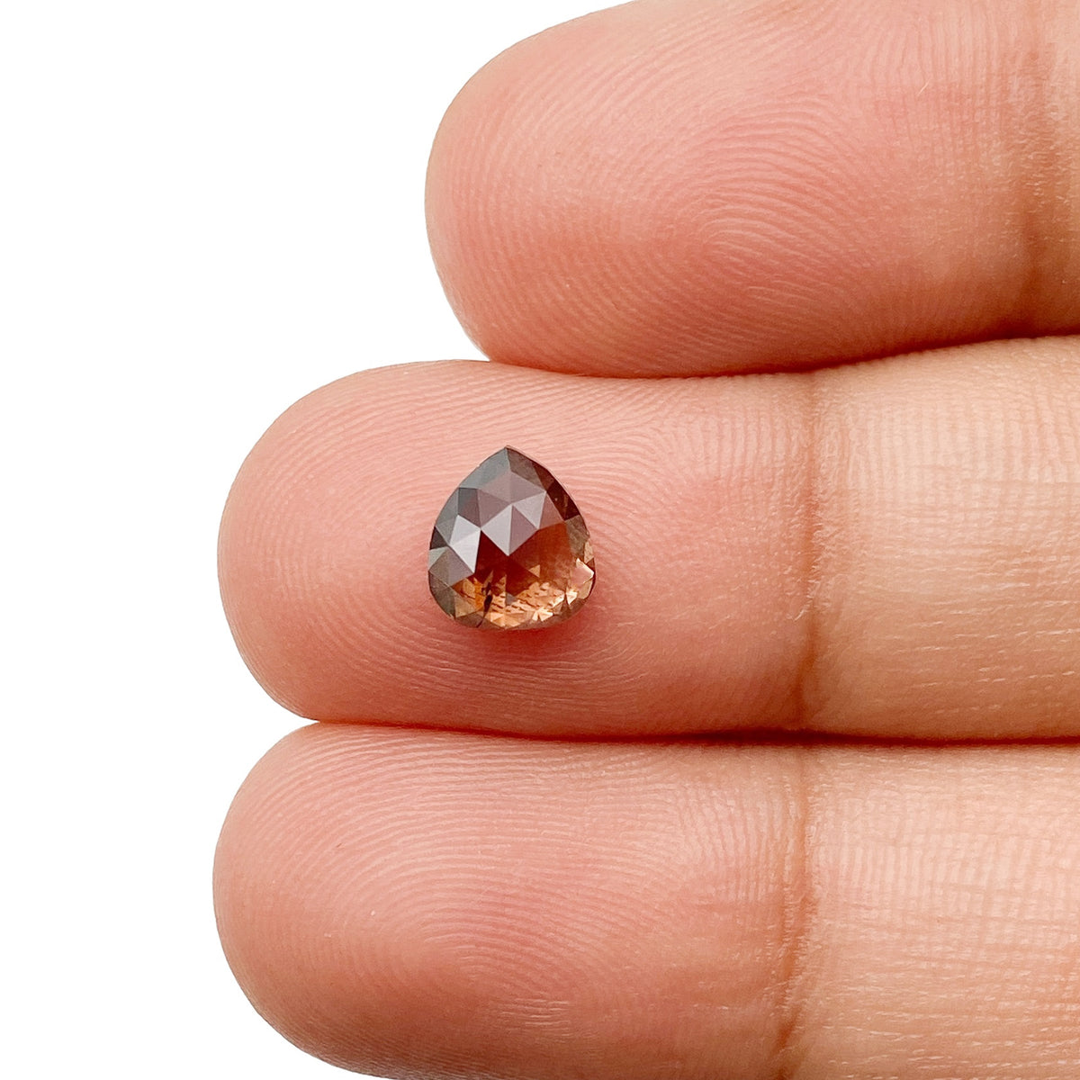 1.14ct | Cognac SI1 Pear Shape Rose Cut Diamond - Modern Rustic Diamond