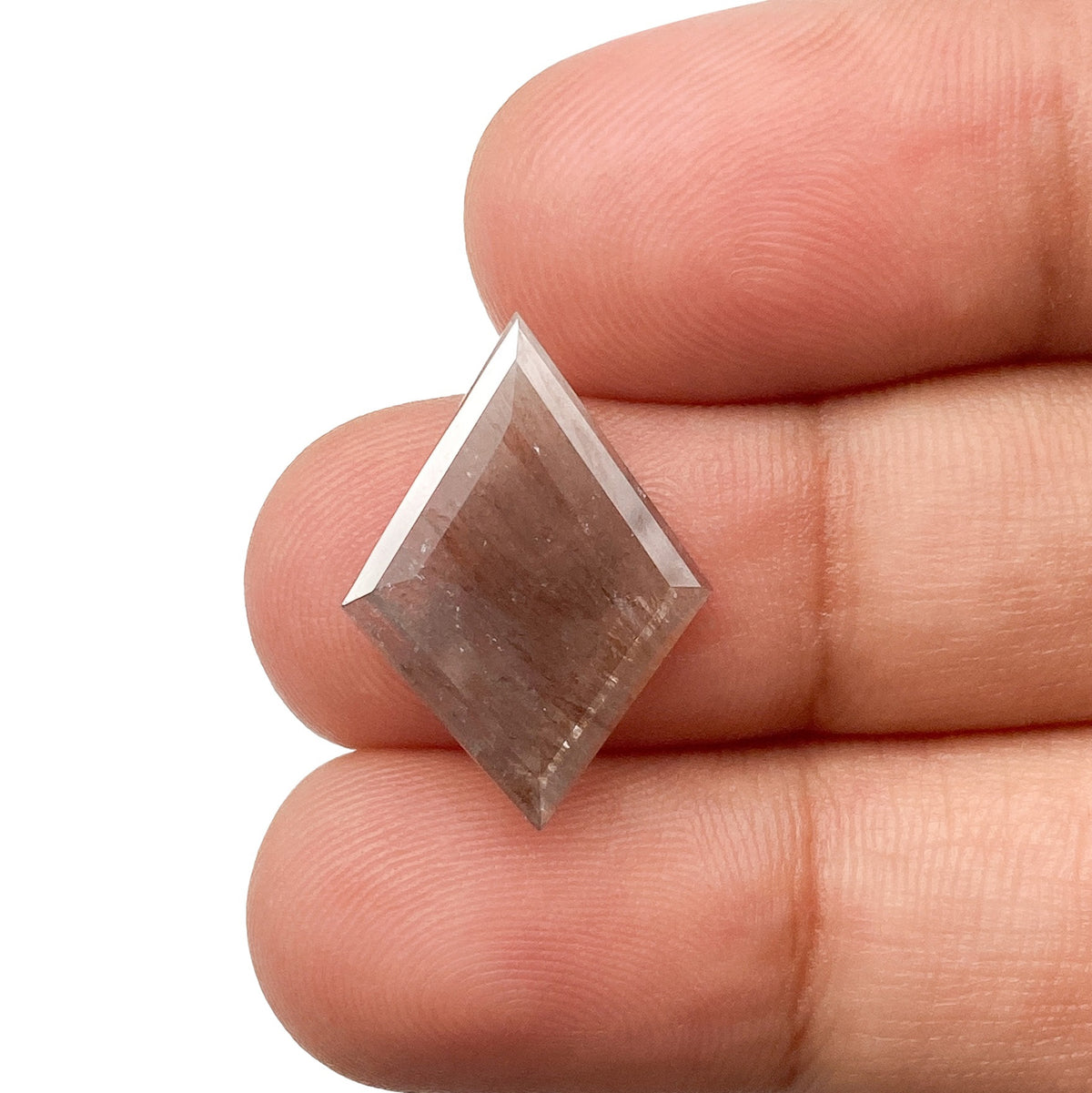 2.37ct | Salt & Pepper Kite Shape Rose Cut Diamond - Modern Rustic Diamond