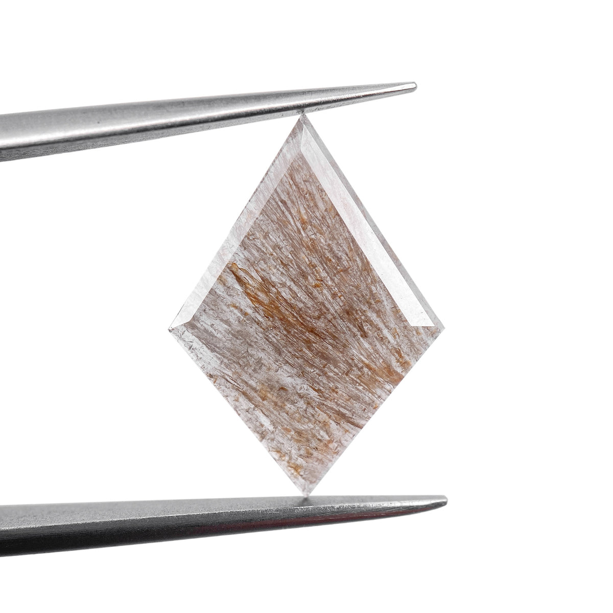 2.37ct | Salt & Pepper Kite Shape Rose Cut Diamond - Modern Rustic Diamond