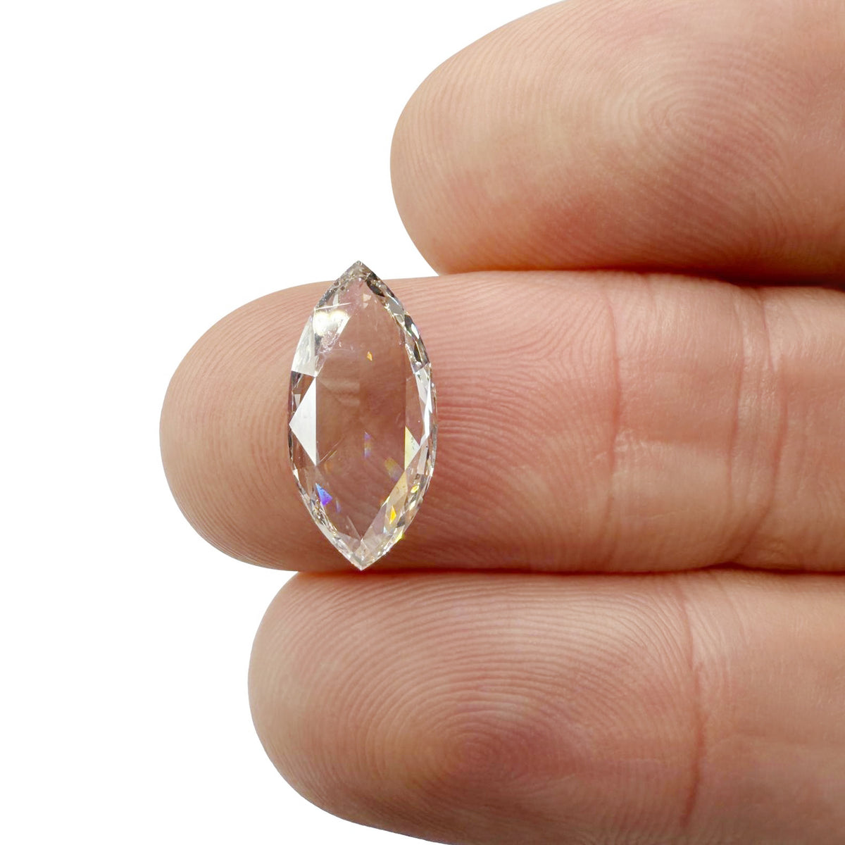 2.14ct | Champagne VVS Marquise Shape Rose Cut Diamond - Modern Rustic Diamond