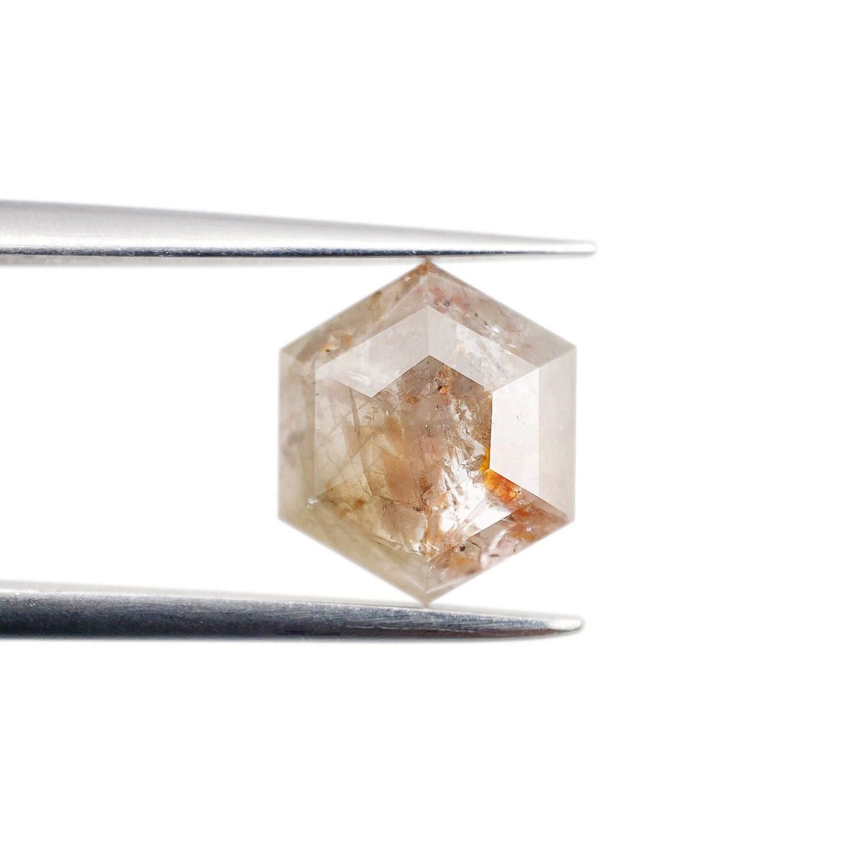 2.38ct | Rustic  Hexagon Shape Rose Cut Diamond - Modern Rustic Diamond